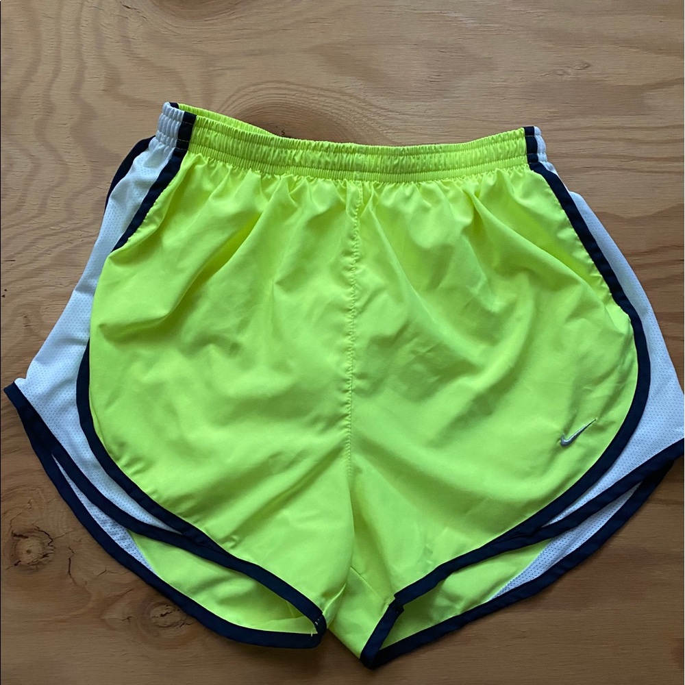 Neon Yellow Nike Dri-Fit Running Shorts